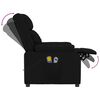 vidaXL Fauteuil électrique de massage Noir Similicuir