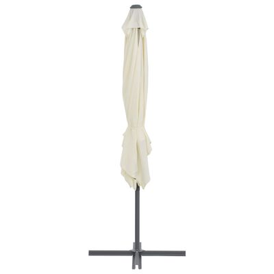 vidaXL Parasol de jardin avec base portable sable