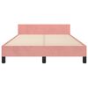 vidaXL Cadre de lit sans matelas rose 120x190 cm velours