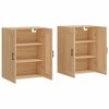 vidaXL Armoires murales 2 pcs ch&ecirc;ne sonoma bois d'ing&eacute;nierie