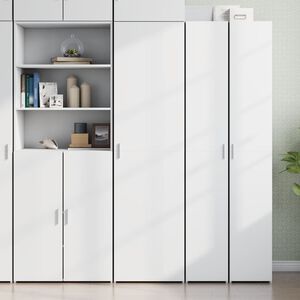 vidaXL Buffet haut blanc 50x42,5x185 cm bois d'ing&eacute;nierie