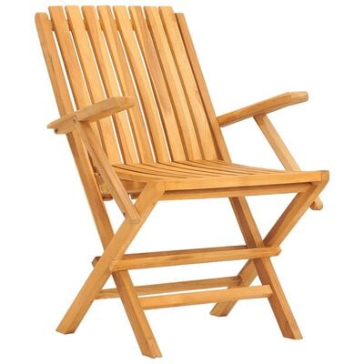 vidaXL Chaises de jardin pliantes lot de 2 61x67x90cm bois massif teck