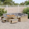 vidaXL Ensemble de canap&eacute; de jardin 12 pcs beige et gris clair