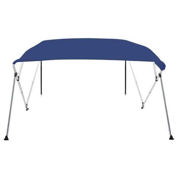 vidaXL Auvent bimini &agrave; 4 arceaux Bleu 243x196x137 cm