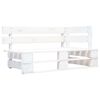 vidaXL Canap&eacute; d'angle palette de jardin Bois de pin impr&eacute;gn&eacute; de blanc