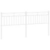 vidaXL T&ecirc;te de lit de remplacement m&eacute;tal blanc 180 cm