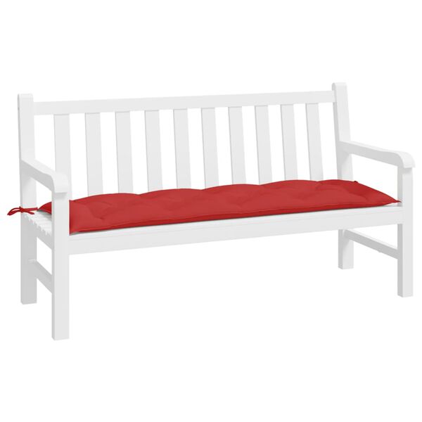 vidaXL Coussin de banc de jardin rouge 150x50x7 cm tissu oxford