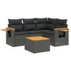 vidaXL Patio Sofa Set 5 place Black