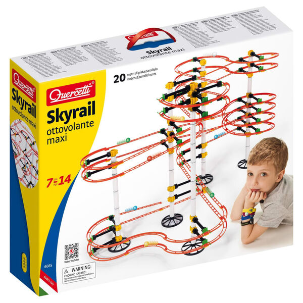 Quercetti Ensemble de circuit &agrave; billes 410pcs Skyrail Ottovolante Maxi