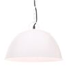vidaXL Lampe suspendue industrielle vintage 25 W Blanc Rond 41 cm E27