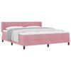 vidaXL Lit &agrave; ressorts avec t&ecirc;te de lit Rose 200 x 180 cm Velours