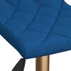 vidaXL Chaises pivotantes &agrave; manger lot de 2 bleu velours
