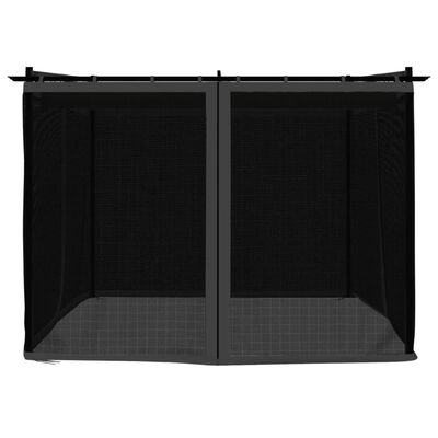 vidaXL Tonnelle avec parois en filet anthracite 3x3 m acier