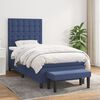 vidaXL Sommier &agrave; lattes de lit avec matelas Bleu 90x190 cm Tissu