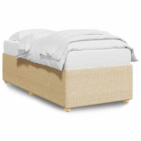 vidaXL Cadre de lit sans matelas cr&egrave;me 80x200 cm tissu