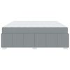 vidaXL Cadre de lit avec matelas Gris clair 200 x 200 cm tissu