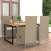 vidaXL Ensemble &agrave; manger de jardin 5 pcs beige