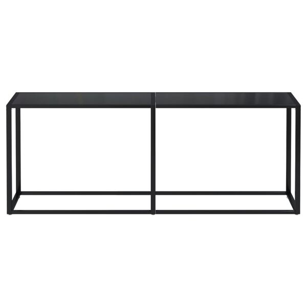 vidaXL Table console Noir 200x35x75,5 cm Verre tremp&eacute;