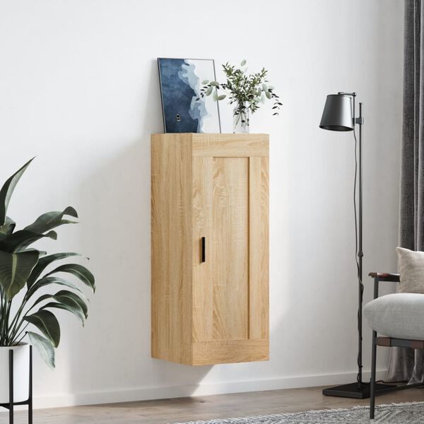 vidaXL Armoire murale ch&ecirc;ne sonoma 34,5x34x90 cm bois d'ing&eacute;nierie