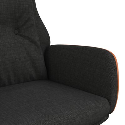 vidaXL Chaise de relaxation Noir Tissu et PVC