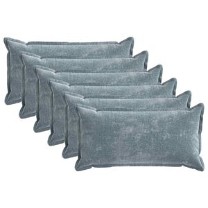 vidaXL Housse de coussin 6 pcs HOUTEN Bleu clair 40 x 80 cm