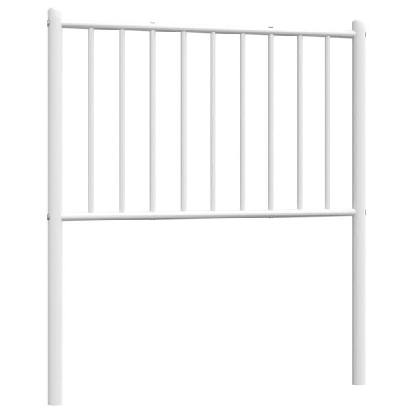 vidaXL T&ecirc;te de lit de remplacement m&eacute;tal blanc 75 cm