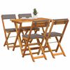 vidaXL Ensemble bistrot 5 pcs Marron Bois d'acacia massif