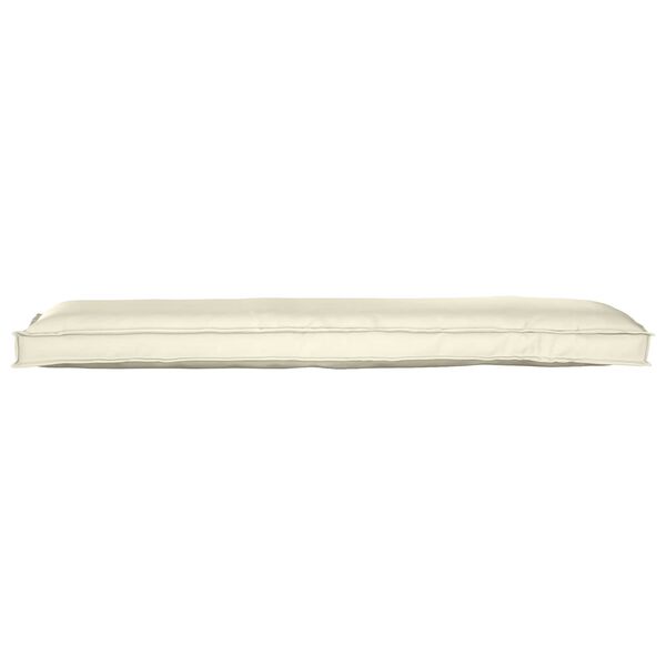 vidaXL Set de coussins de palette 2 pcs Cr&egrave;me 150 x 40 x 8 cm