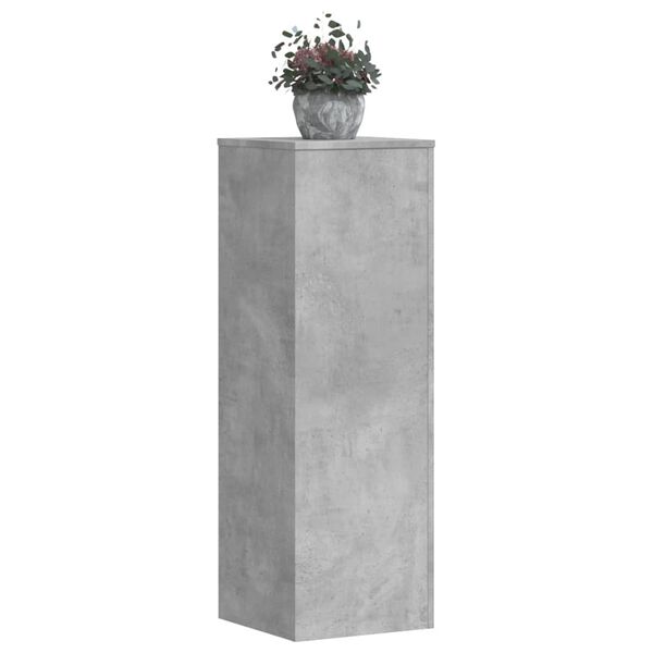 vidaXL Supports pour plantes 2 pcs gris b&eacute;ton bois d'ing&eacute;nierie