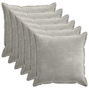 vidaXL Housse de coussin 6 pcs HOUTEN Gris clair 70 x 70 cm