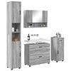 vidaXL Ensemble de mobilier de salle de bain 4 pcs Gris Sonoma