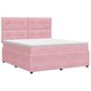 vidaXL Lit boxspring avec matelas Rose 180 x 200 cm Velours