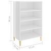 vidaXL Buffet blanc brillant 57x35x90 cm bois d'ing&eacute;nierie