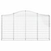 vidaXL Paniers &agrave; gabions arqu&eacute;s 10 pcs 200x30x100/120 cm Fer galvanis&eacute;