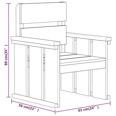 vidaXL Ensemble à manger de jardin 4 pcs Bois de pin imprégné