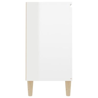 vidaXL Buffet blanc brillant 101x35x70 cm bois d'ingénierie