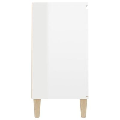 vidaXL Buffet blanc brillant 101x35x70 cm bois d'ingénierie