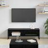 vidaXL Meuble TV Ch&ecirc;ne noir 100 x 36,5 x 30,5 cm Bois d'ing&eacute;nierie