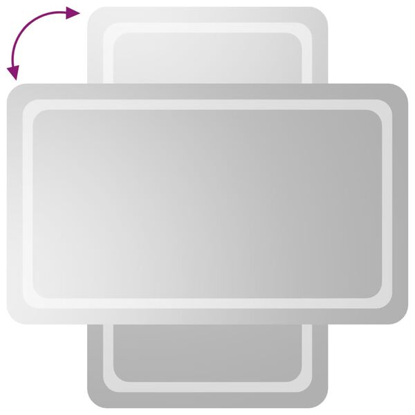 vidaXL Miroir de salle de bain &agrave; LED 60x100 cm