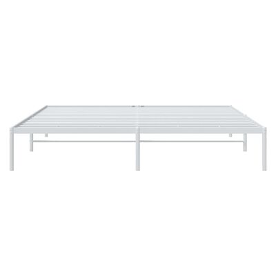 vidaXL Cadre de lit métal sans matelas blanc 180x200 cm