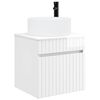 vidaXL Meuble de lavabo mural Blanc brillant 49 x 44,5 x 65,5 cm