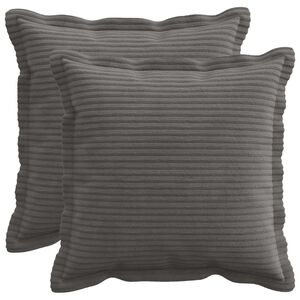 vidaXL Housse de coussin 2 pc HOUTEN Gris fonc&eacute; 30 x 30 cm