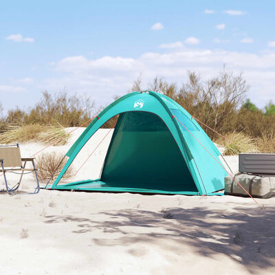 vidaXL Tente de plage vert d'eau imperméable