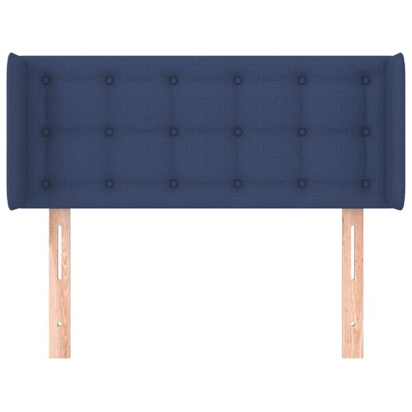 vidaXL T&ecirc;te de lit avec oreilles Bleu 83x16x78/88 cm Tissu
