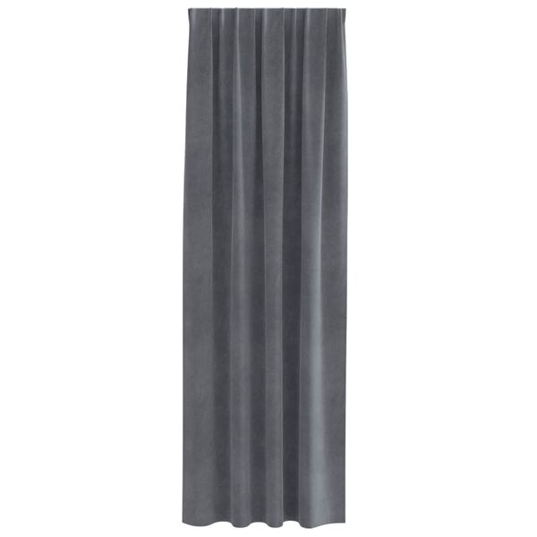 vidaXL Rideaux occultants 2 pcs Gris clair 140 x 260 cm Velours