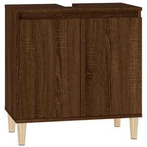 vidaXL Meuble d'&eacute;vier ch&ecirc;ne marron 58x33x60 cm bois d'ing&eacute;nierie
