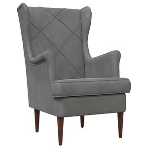vidaXL Fauteuil Gris fonc&eacute; Velours