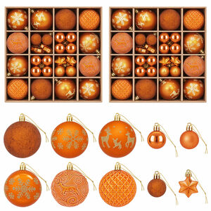 vidaXL Ensemble de boules de No&euml;l 88 pc Bronze &Oslash; 6 cm Plastique