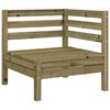 vidaXL Canap&eacute; d'angle de jardin bois de pin impr&eacute;gn&eacute;