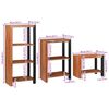 vidaXL &Eacute;tag&egrave;re 3 pcs Marron 50 x 30 x 110 cm Bois d'Acacia Massif